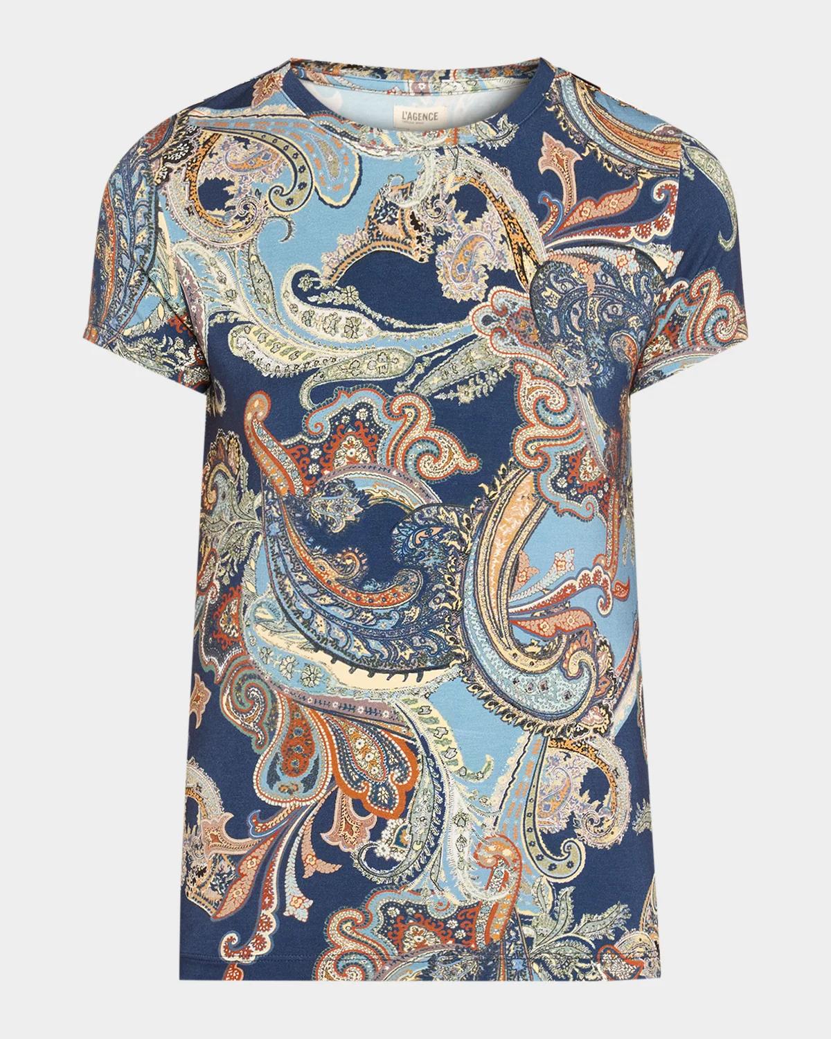 Ressi Paisley Short-Sleeve Jersey T-Shirt