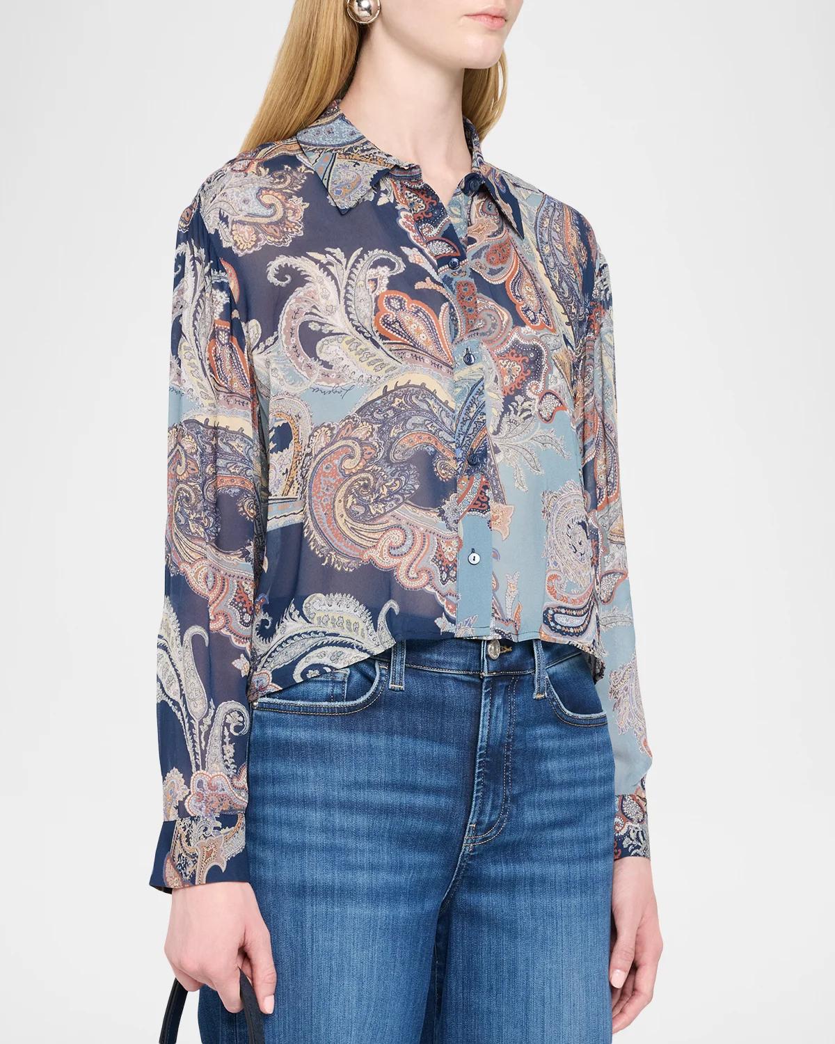 Cosette Cropped Button-Front Shirt - thumbnail 4