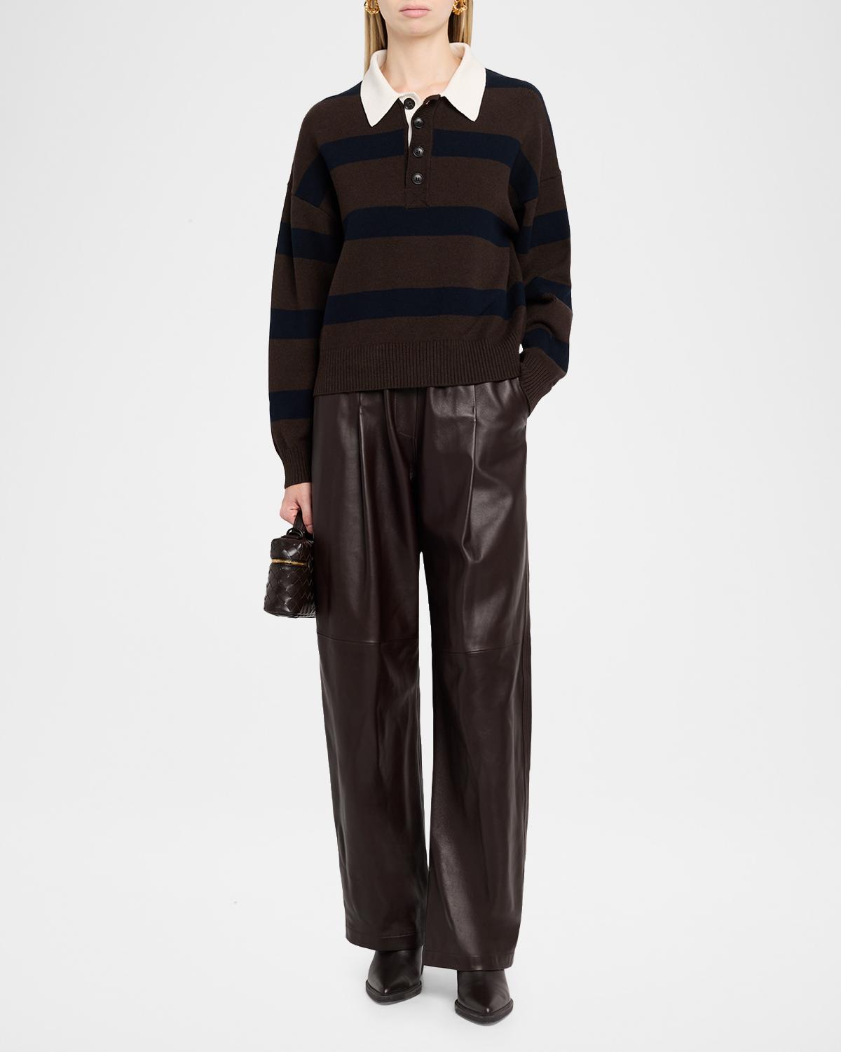 Alexa Striped Polo Sweater - thumbnail 2