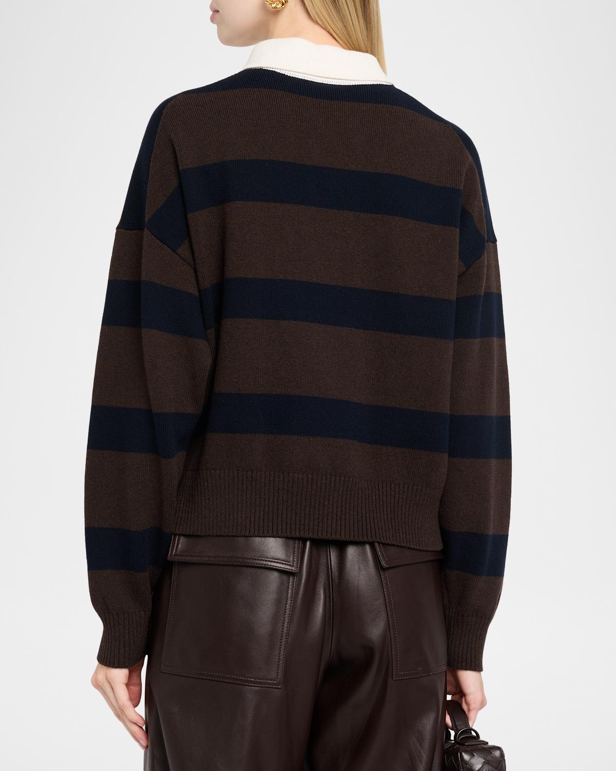 Alexa Striped Polo Sweater - thumbnail 3