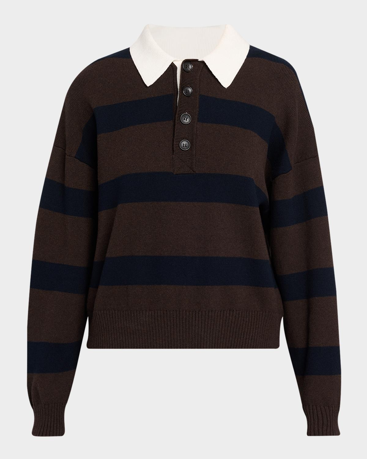 Alexa Striped Polo Sweater