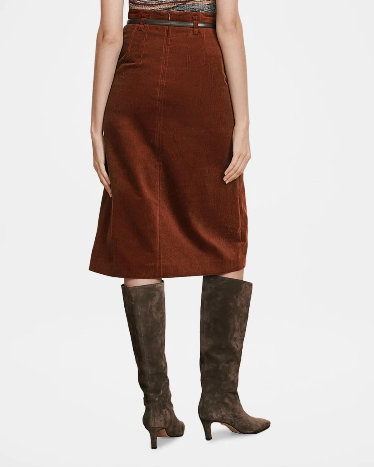 Alexie Corduroy Midi Skirt - thumbnail 3