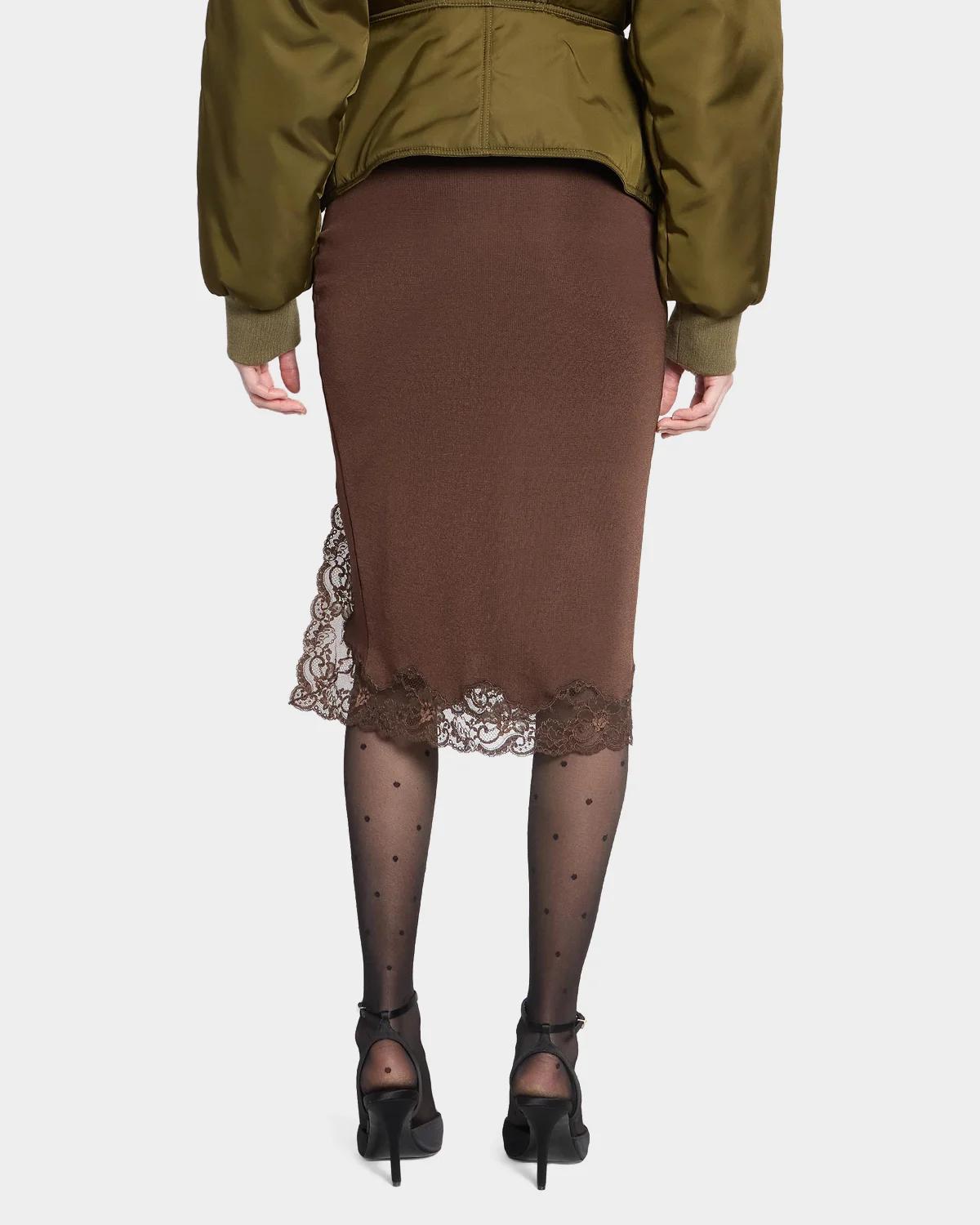Lace-Trimmed Midi Skirt - thumbnail 3
