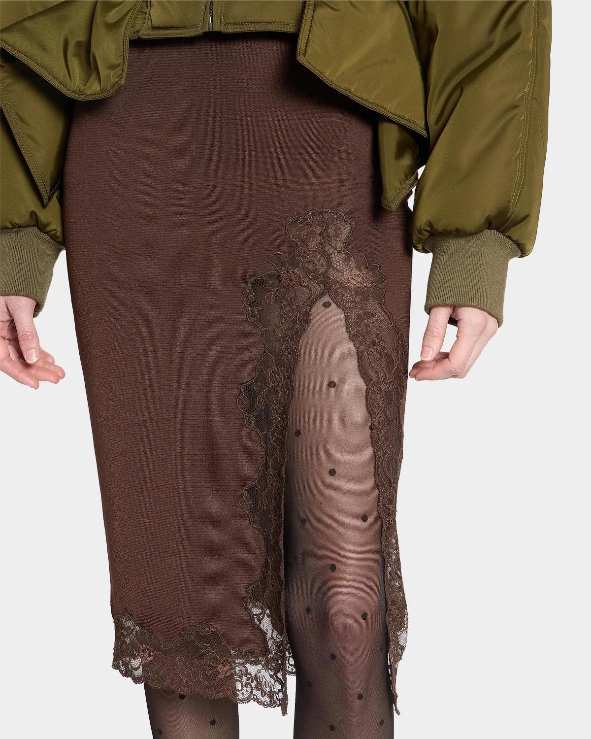 Lace-Trimmed Midi Skirt - thumbnail 5