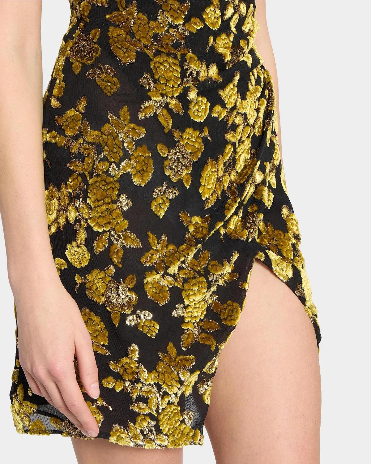 Jacquard Silk-Velvet Mini Dress - thumbnail 5