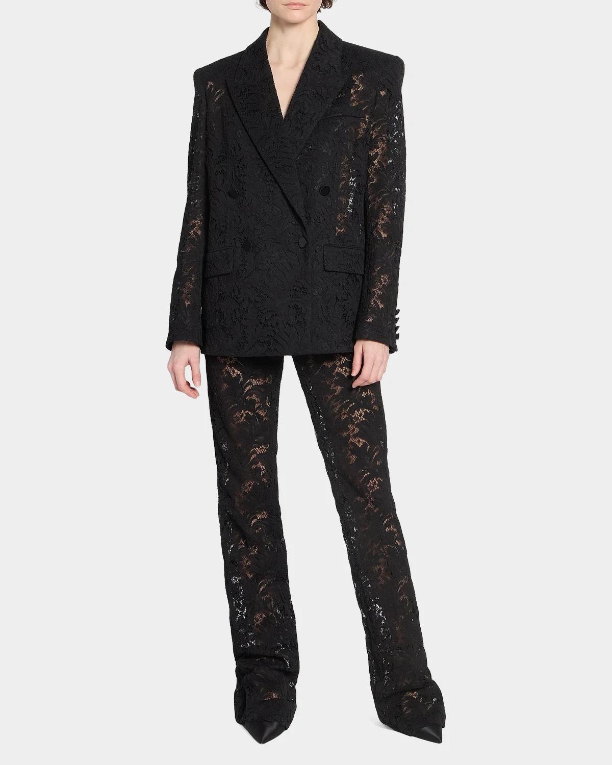 Lace Double-Breasted Jacket - thumbnail 2