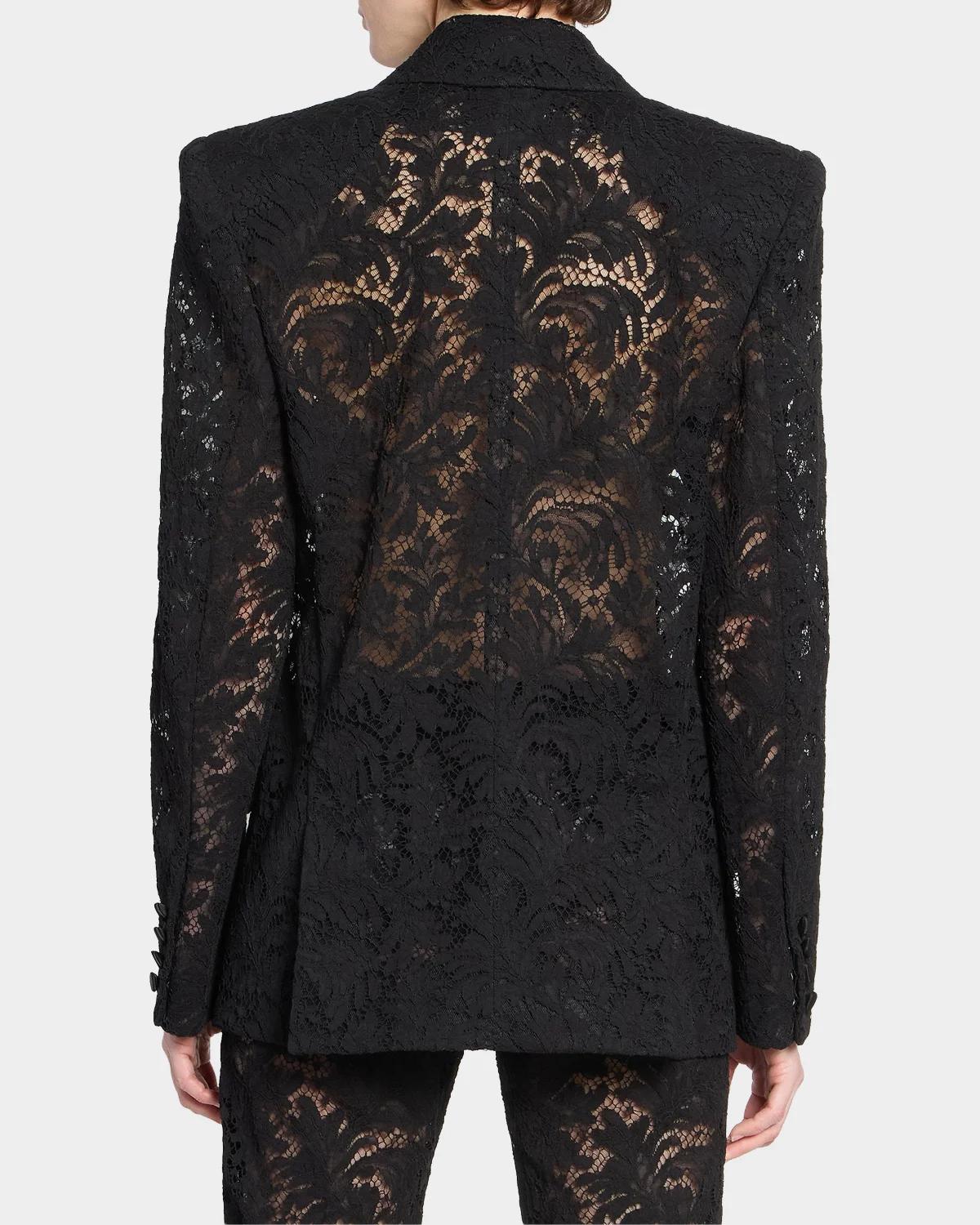 Lace Double-Breasted Jacket - thumbnail 3