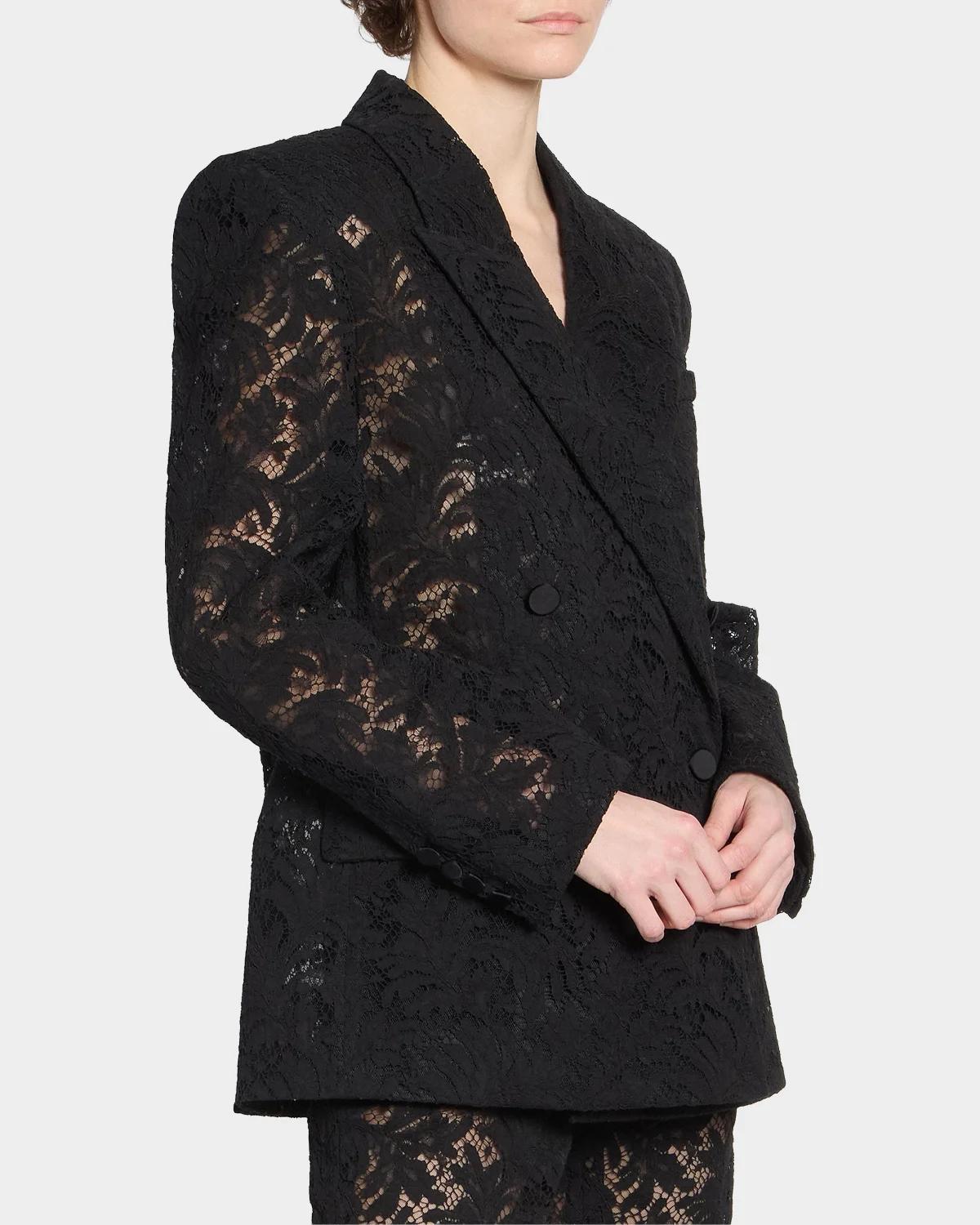 Lace Double-Breasted Jacket - thumbnail 4