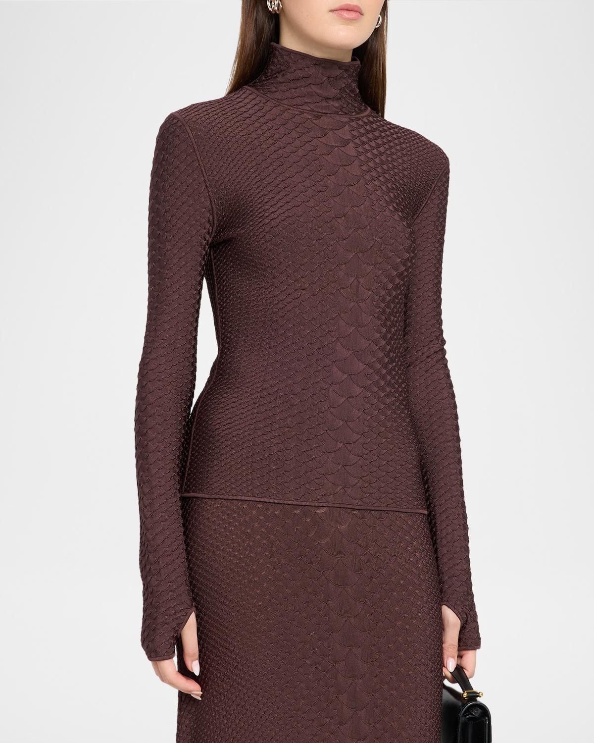 Sitara Viscose Knit Turtleneck Top - thumbnail 4