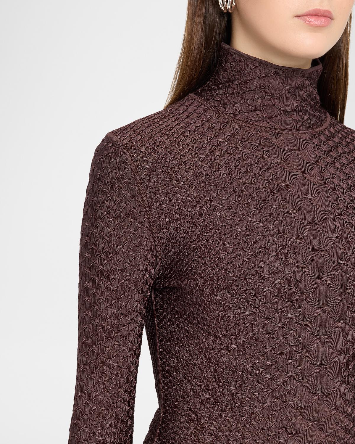 Sitara Viscose Knit Turtleneck Top - thumbnail 5