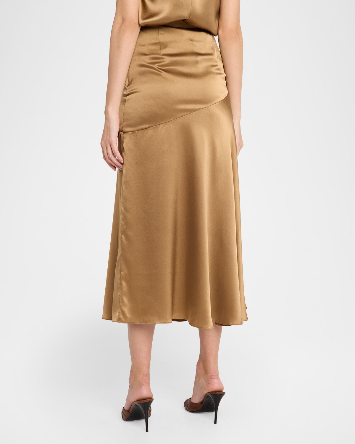Tess Silk Charmeuse Midi Skirt - thumbnail 3