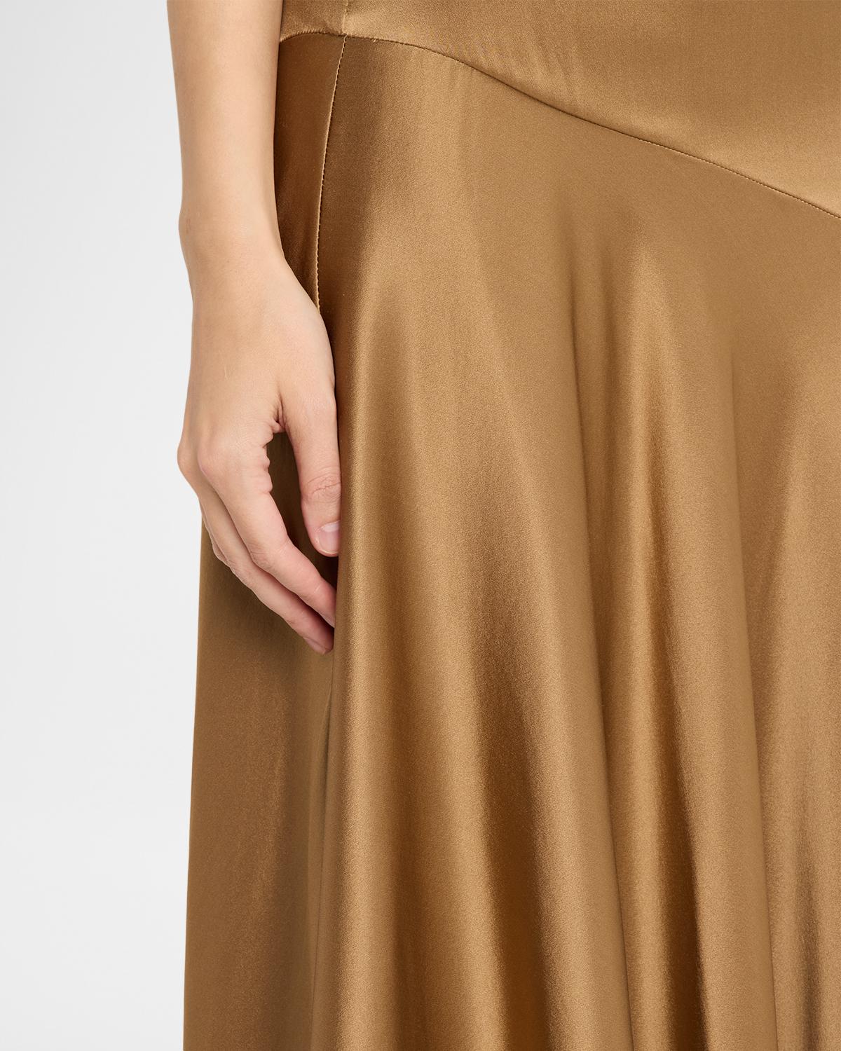 Tess Silk Charmeuse Midi Skirt - thumbnail 5