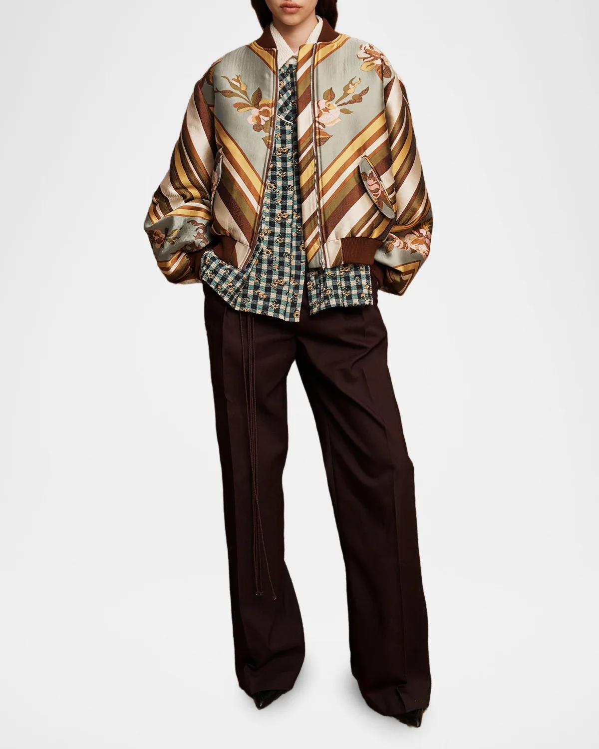 La Rose Jacquard Bomber Jacket - thumbnail 2