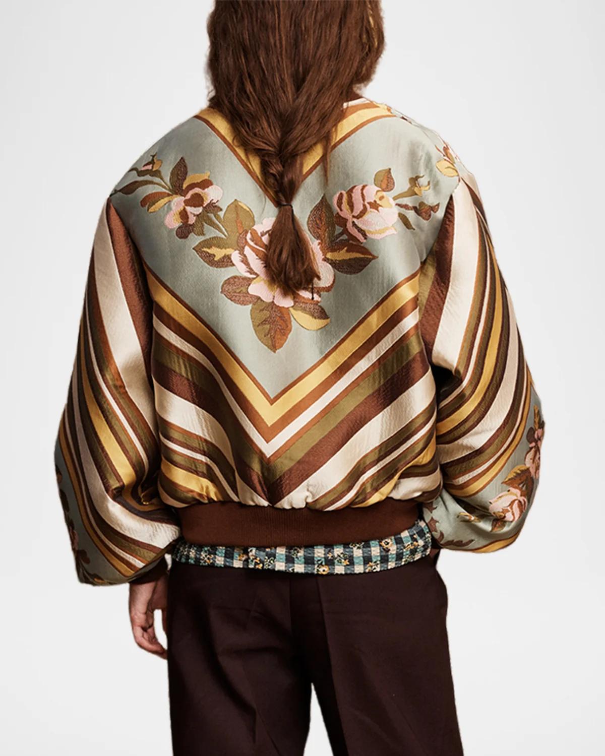 La Rose Jacquard Bomber Jacket - thumbnail 3