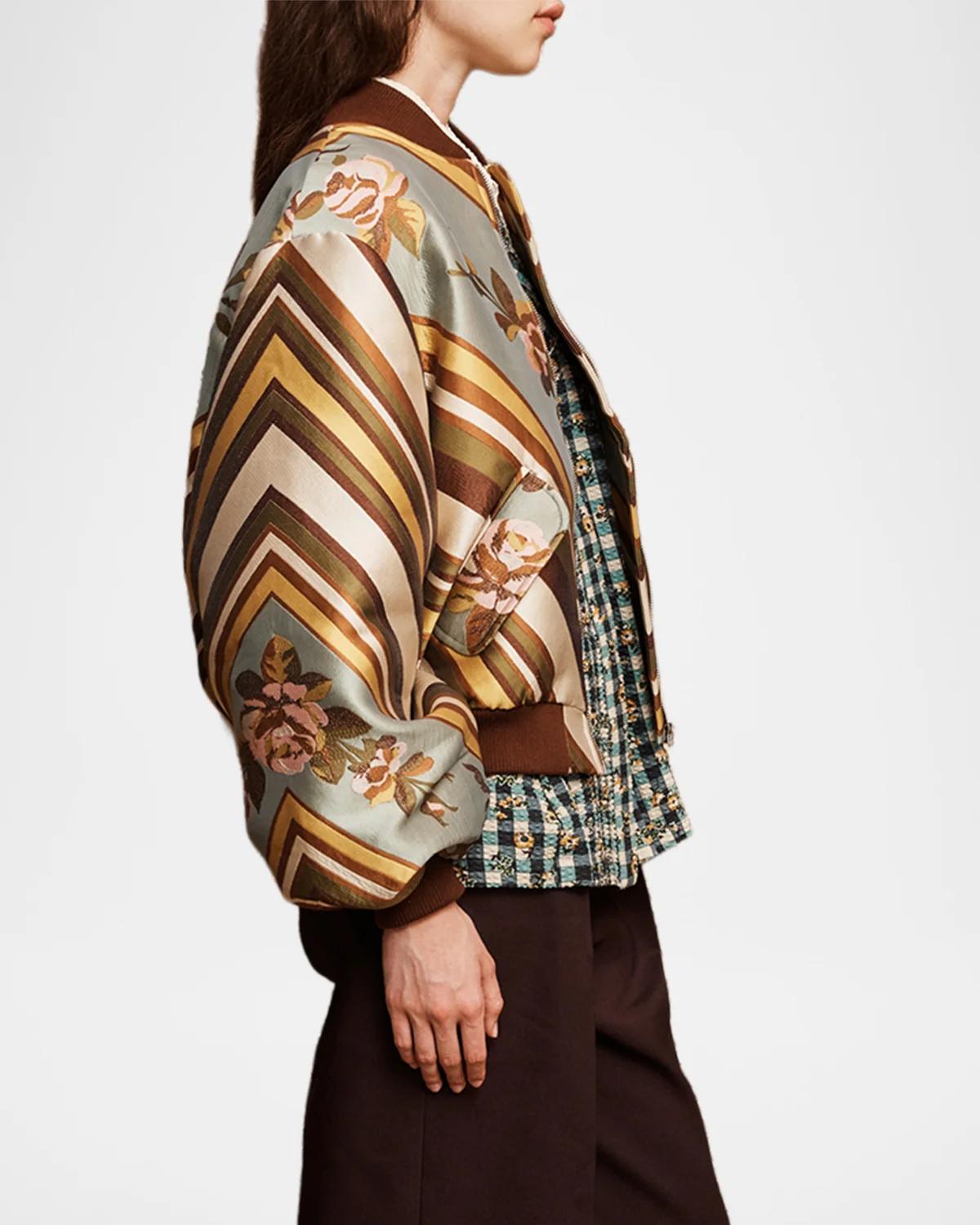 La Rose Jacquard Bomber Jacket - thumbnail 4