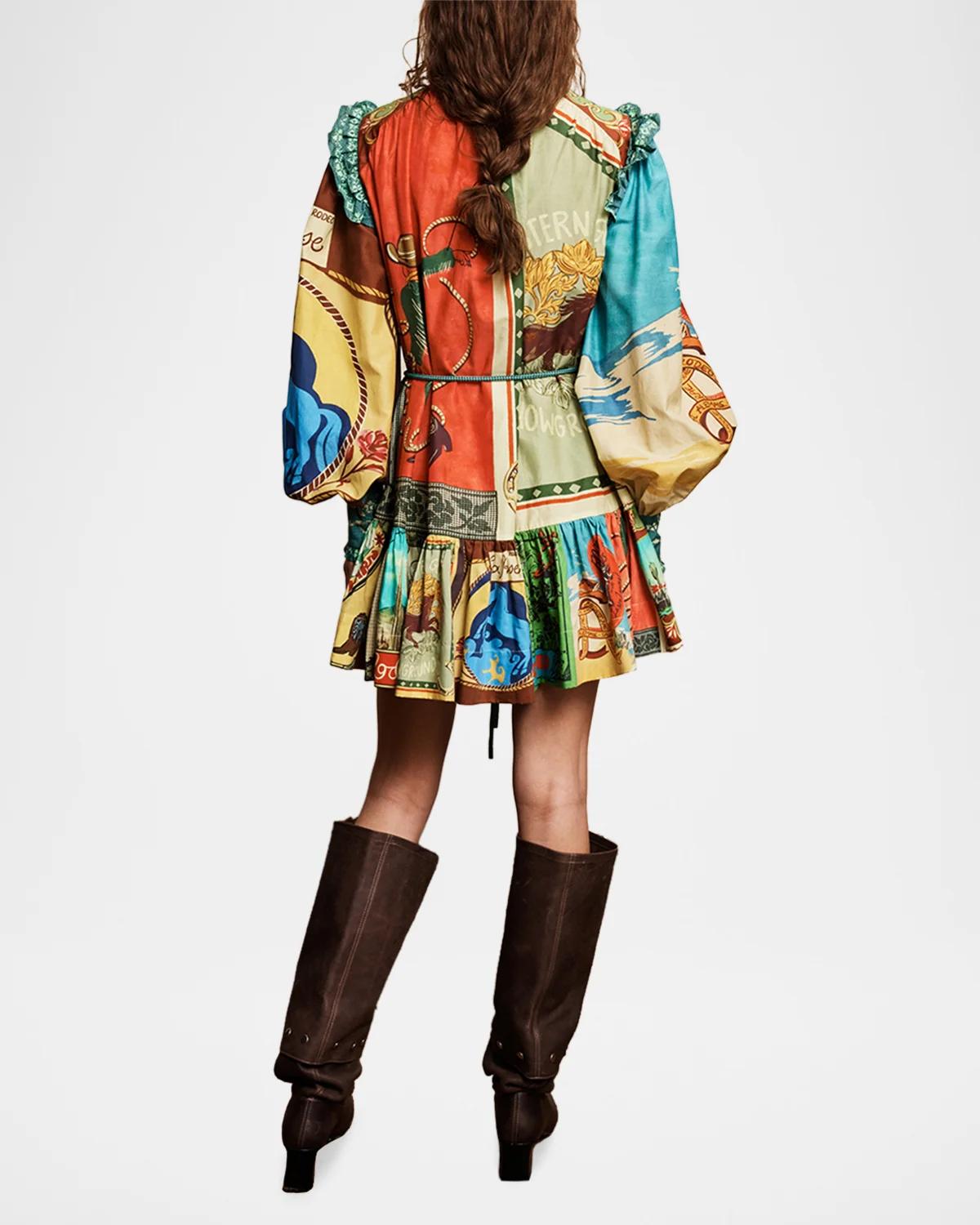 Ace Patchwork Mini Shirtdress - thumbnail 3