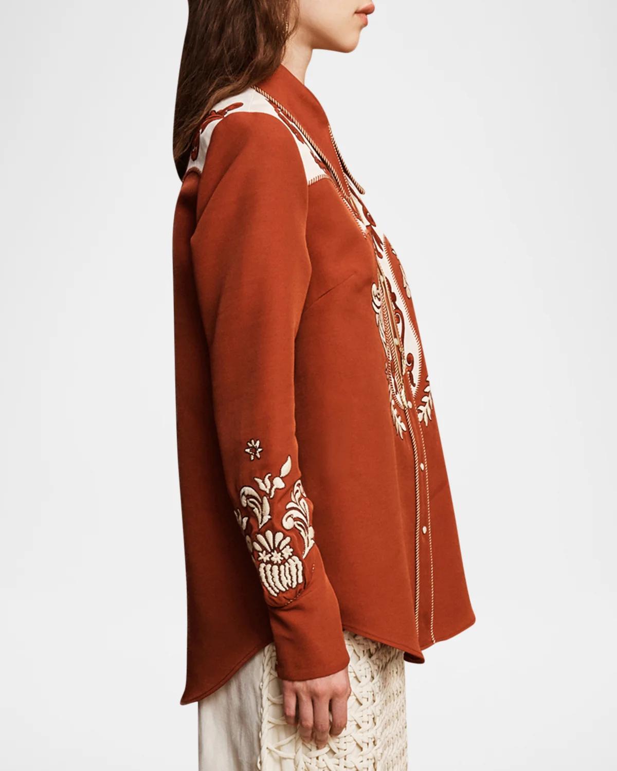 Duke Embroidered Button-Front Shirt - thumbnail 3