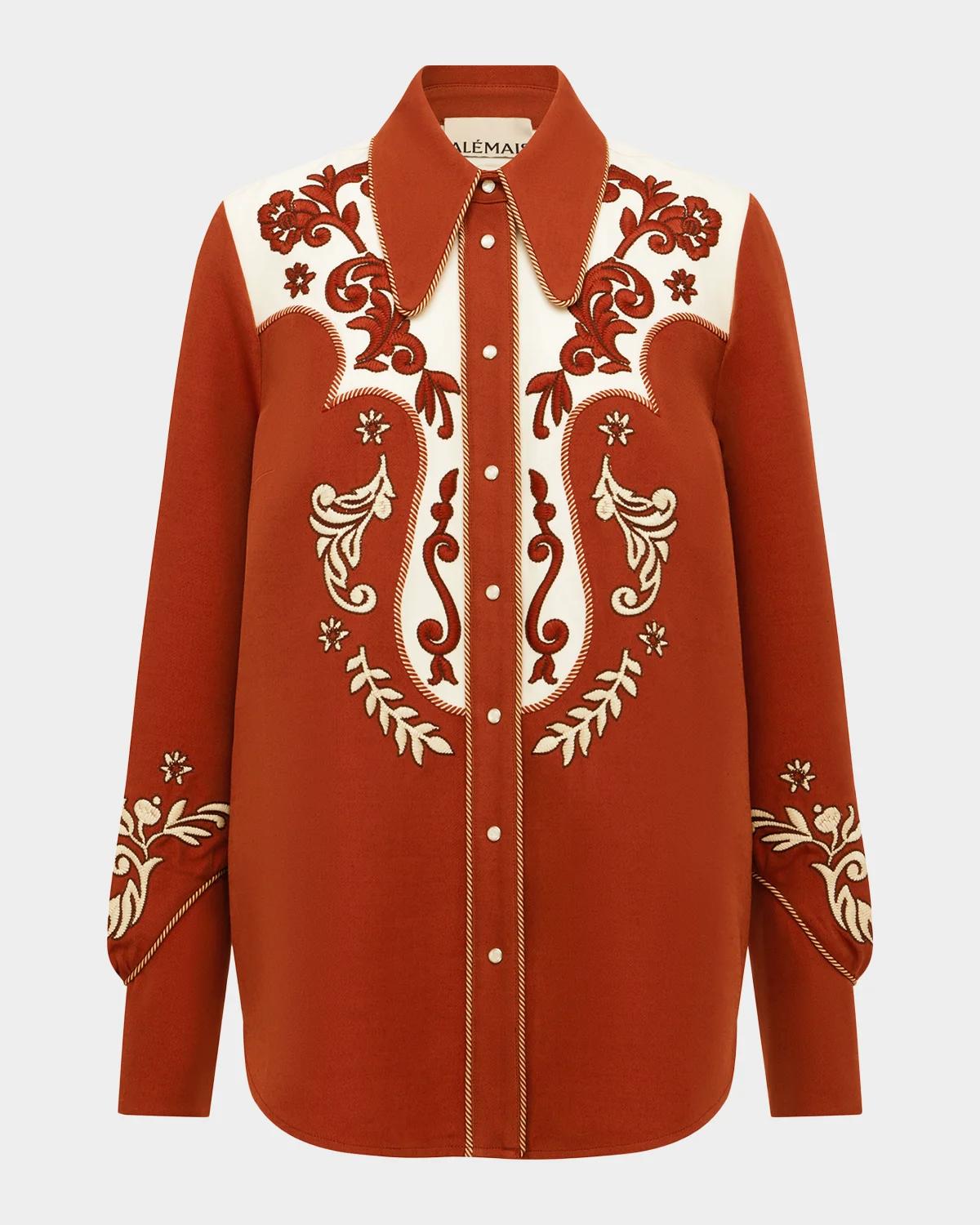 Duke Embroidered Button-Front Shirt