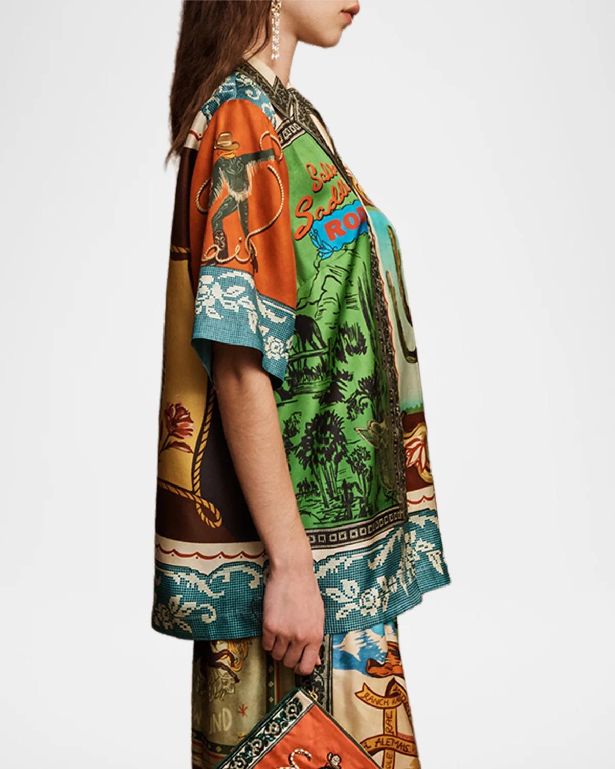Ace Silk Button-Front Shirt - thumbnail 3
