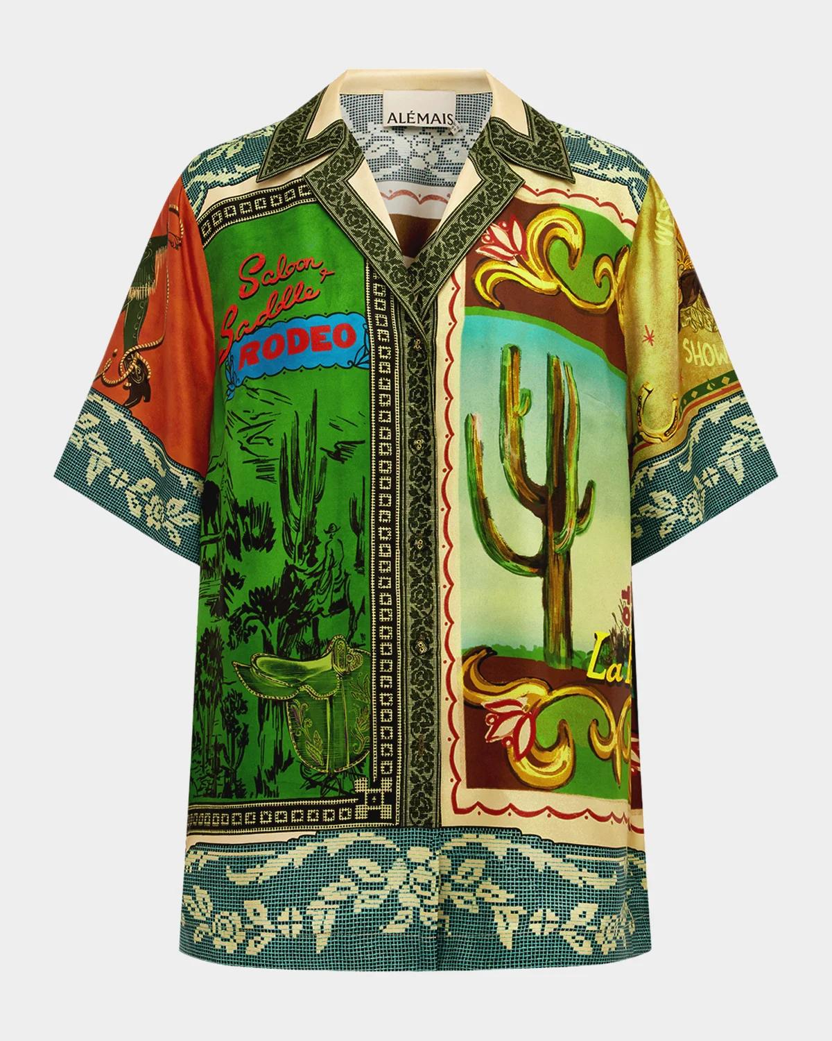 Ace Silk Button-Front Shirt