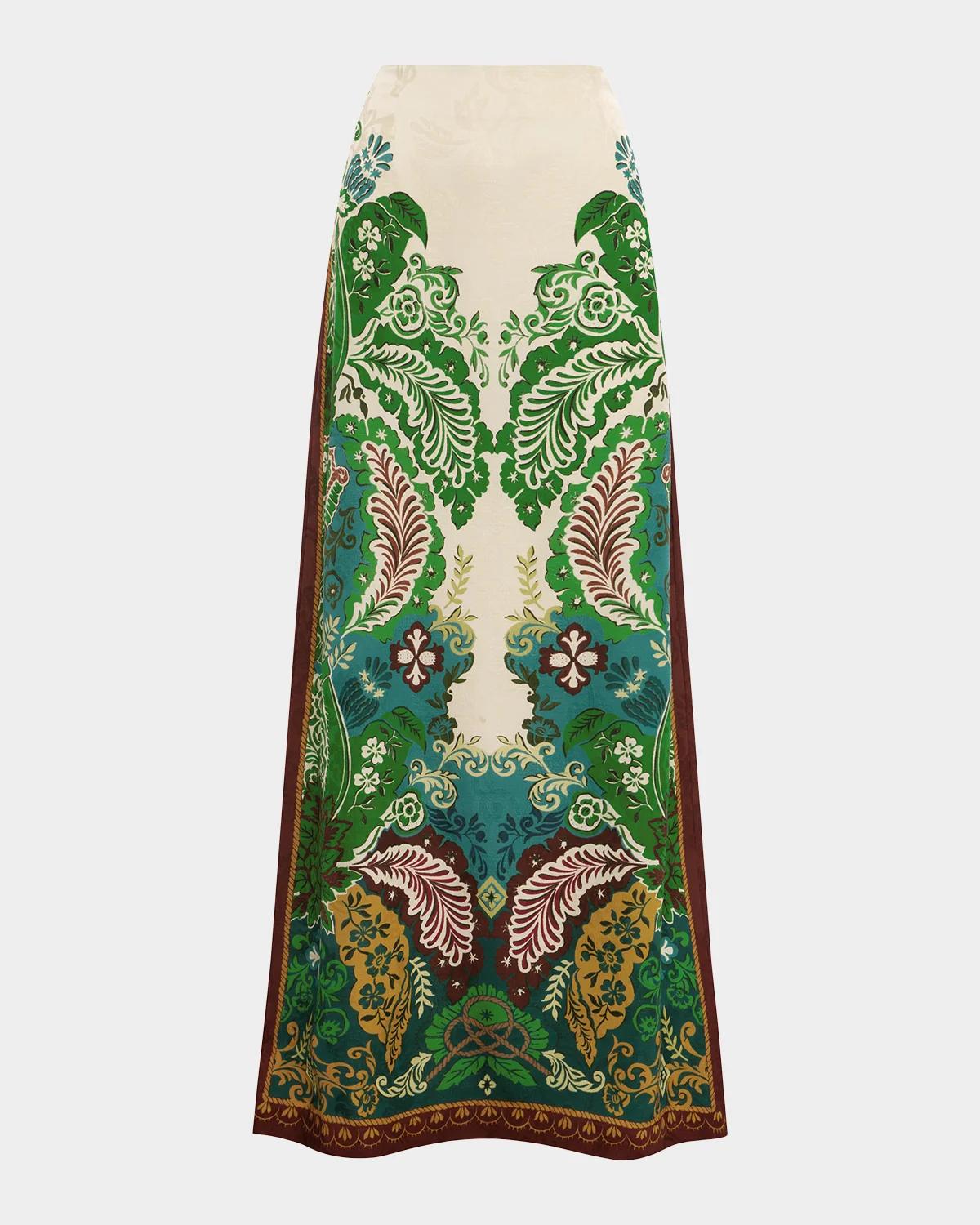 Florence Botanical Jacquard Maxi Skirt