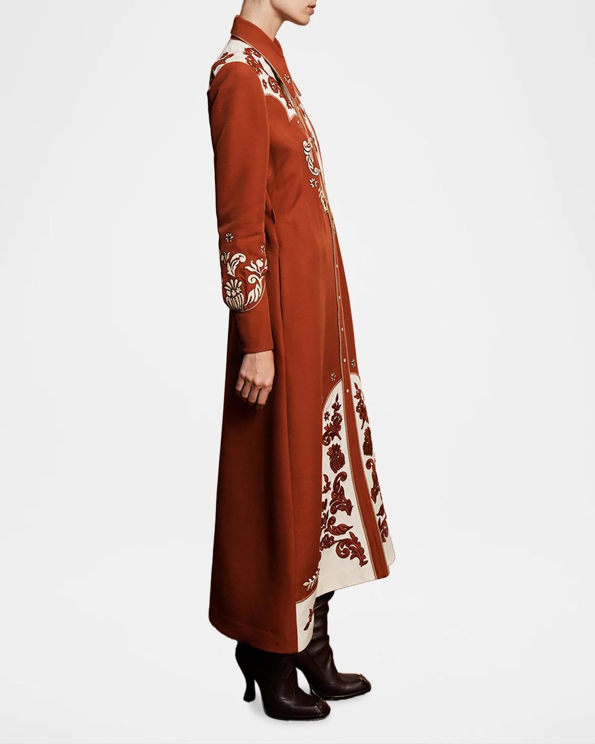 Duke Embroidered Maxi Shirtdress - thumbnail 3