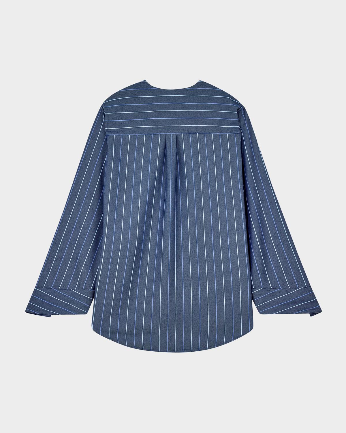 Striped Slit-Sleeve Shirt - thumbnail 2