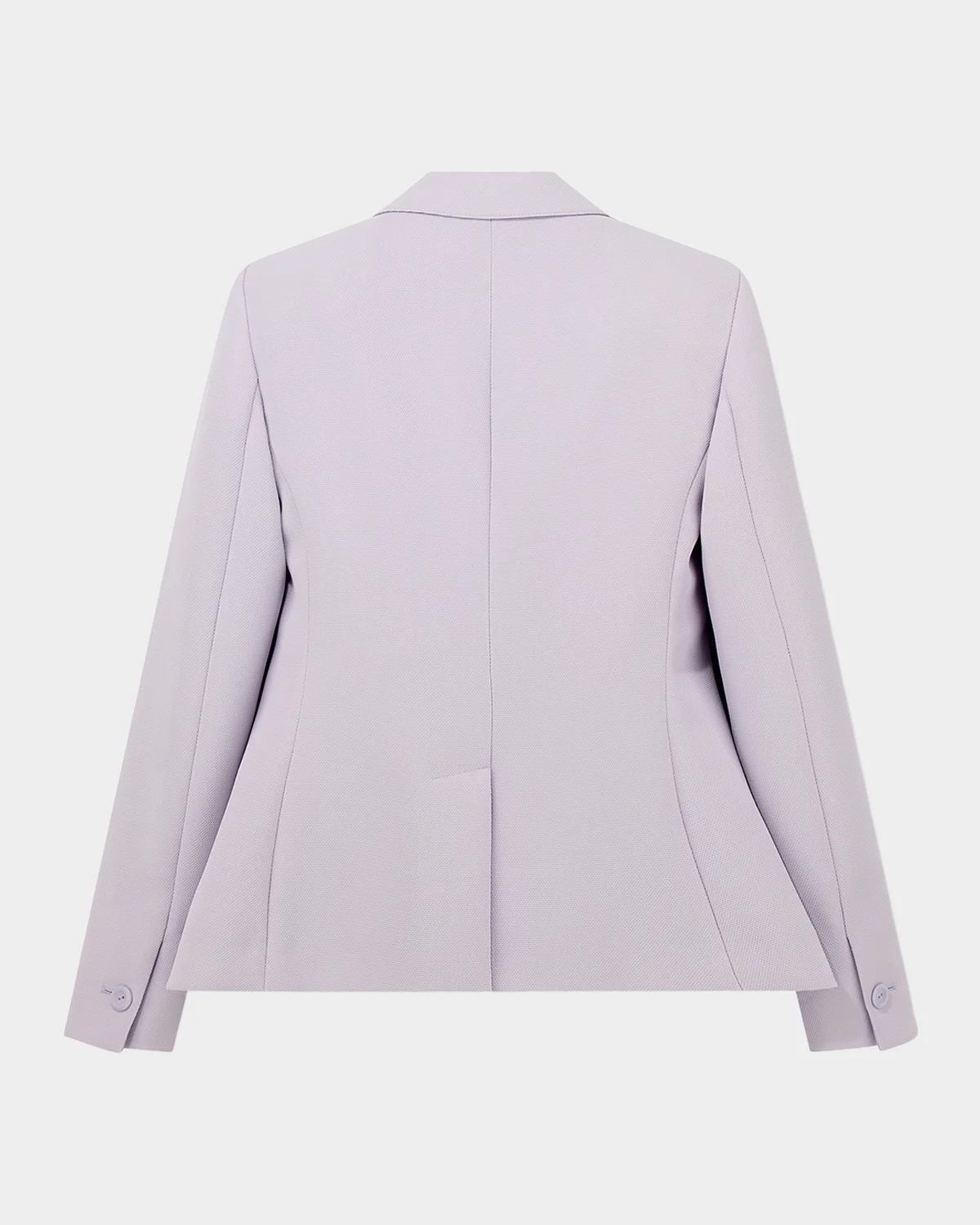 Single-Button Pique Blazer - thumbnail 3