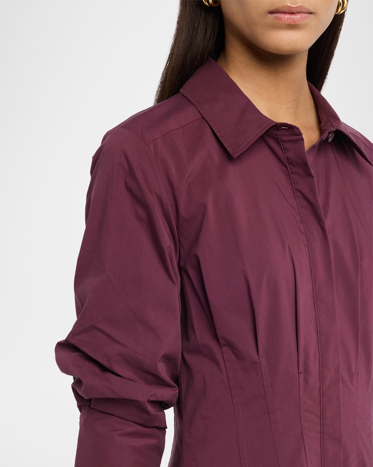 Jazz Pintuck Midi Shirtdress - thumbnail 5