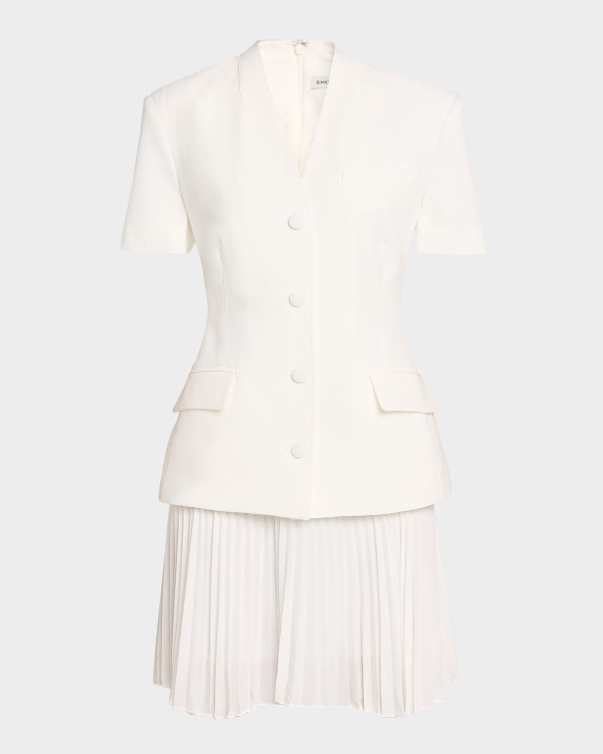 Leah Pleated Mini Dress