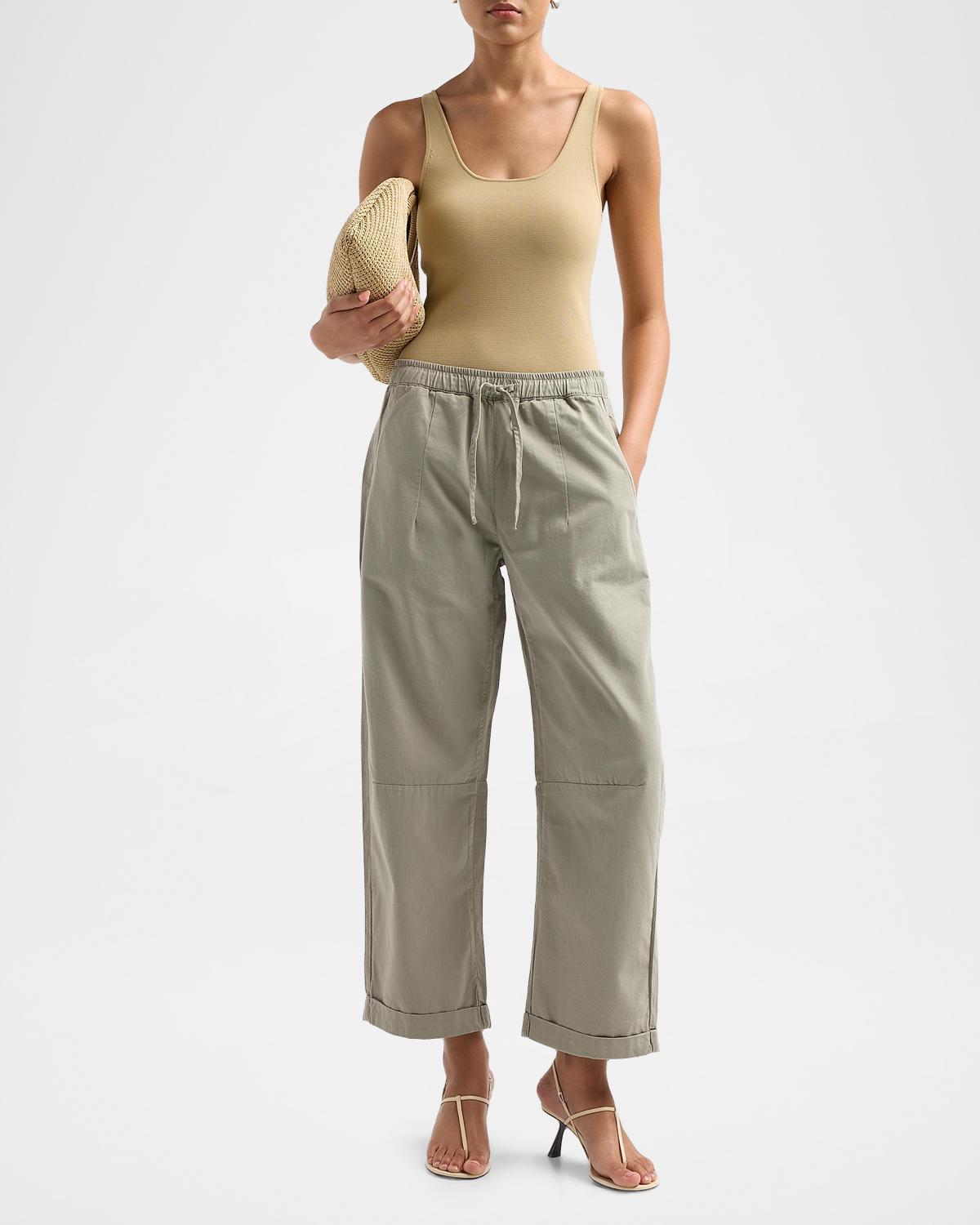Mara Cotton Sateen Wide-Leg Pants - thumbnail 2