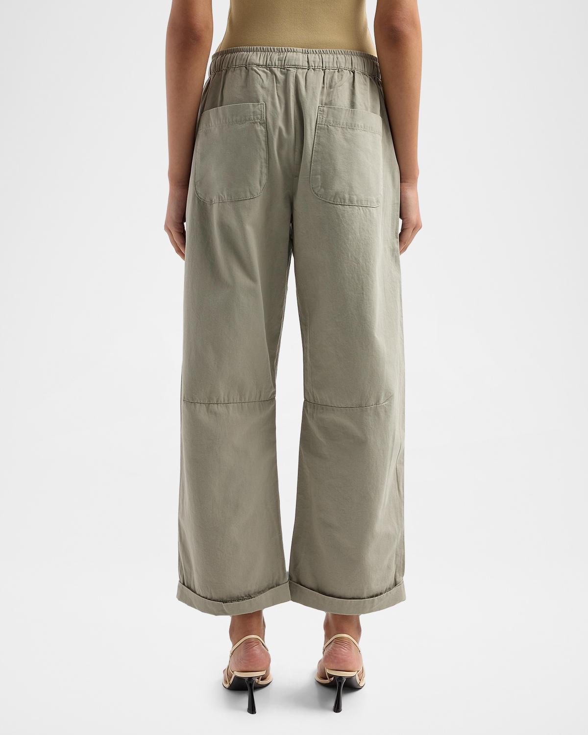 Mara Cotton Sateen Wide-Leg Pants - thumbnail 4