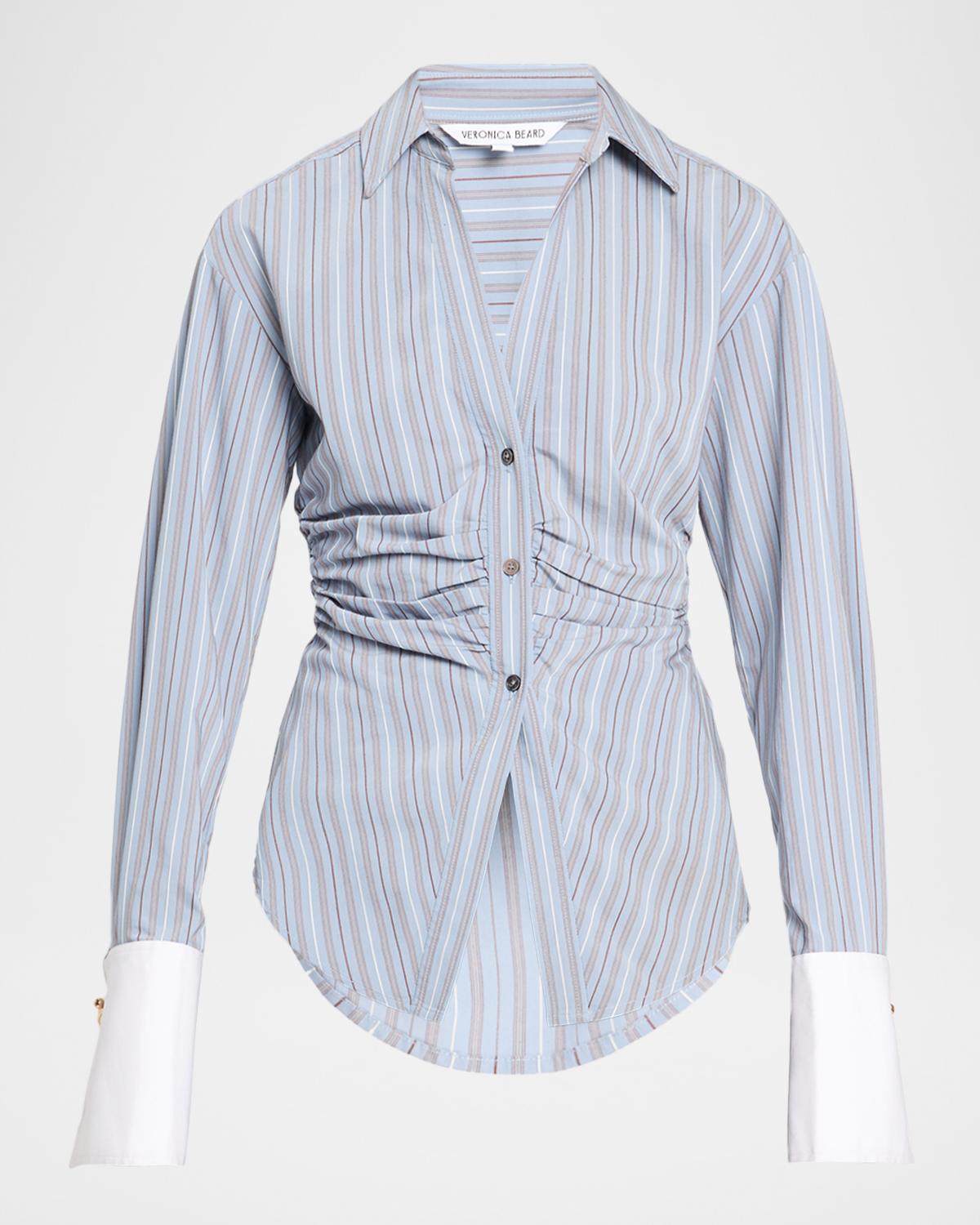 Devra Striped Button-Front Shirt