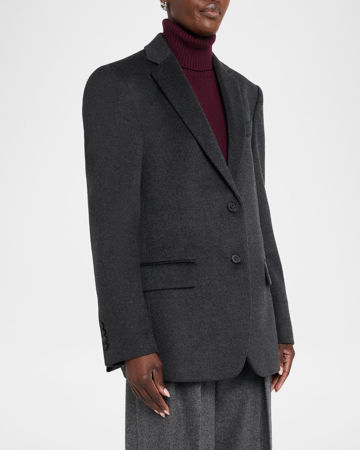 Nico Brushed Cashmere Single-Breasted Tailored Jacket - thumbnail 4