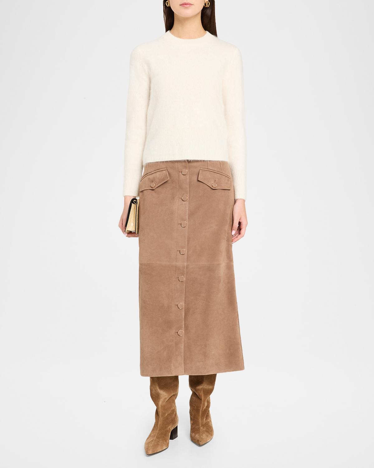 Callisian Suede Midi Skirt - thumbnail 2