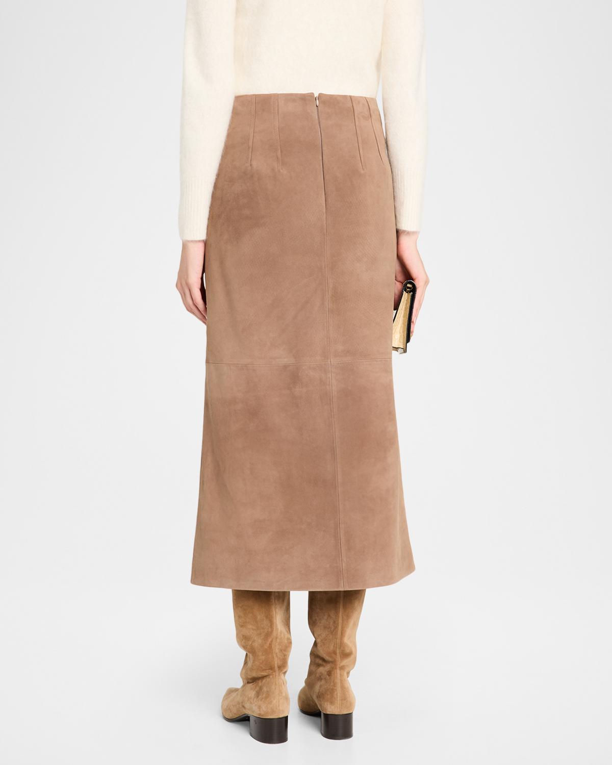 Callisian Suede Midi Skirt - thumbnail 3