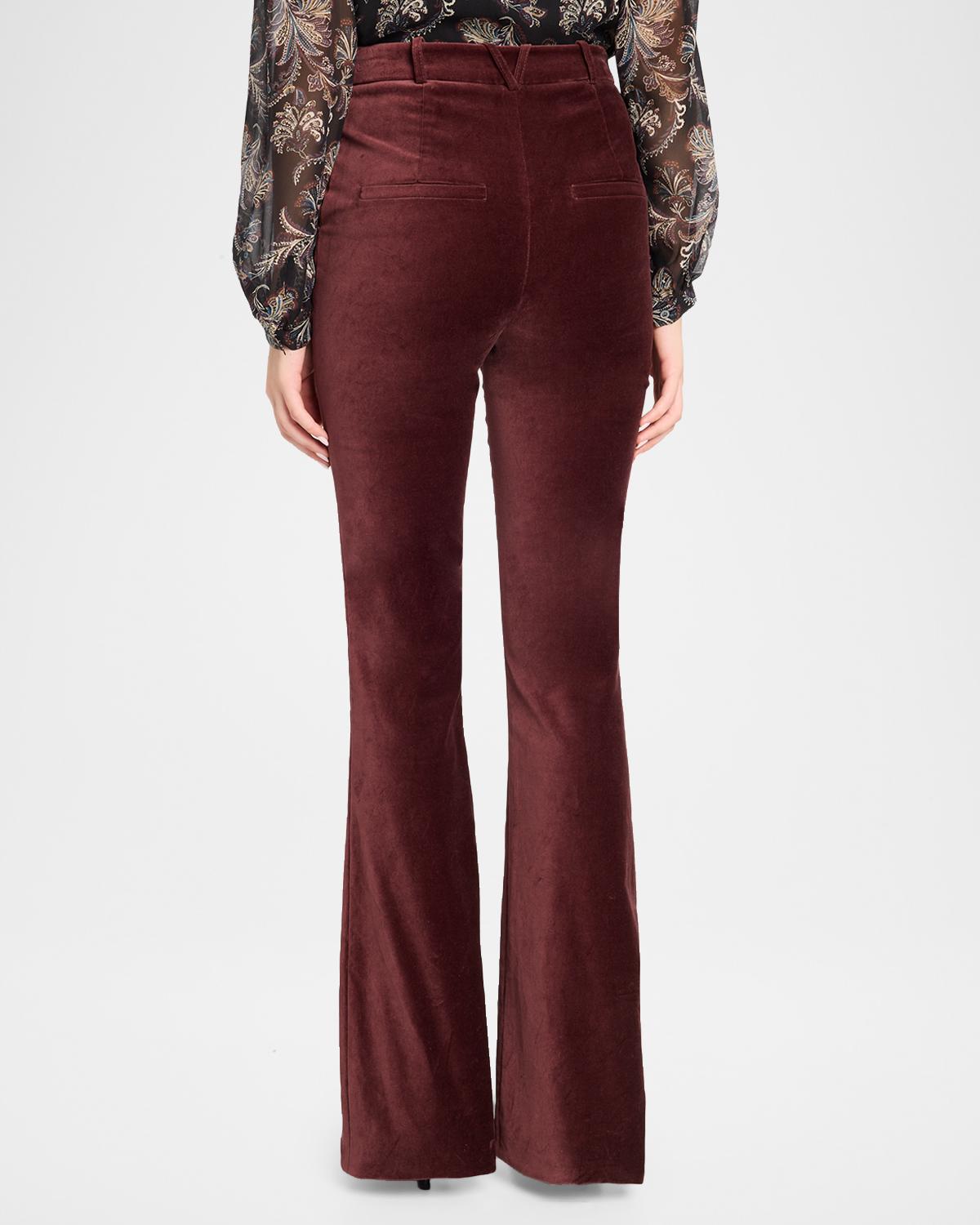 Gracie Velvet High-Rise Flare Pants - thumbnail 3