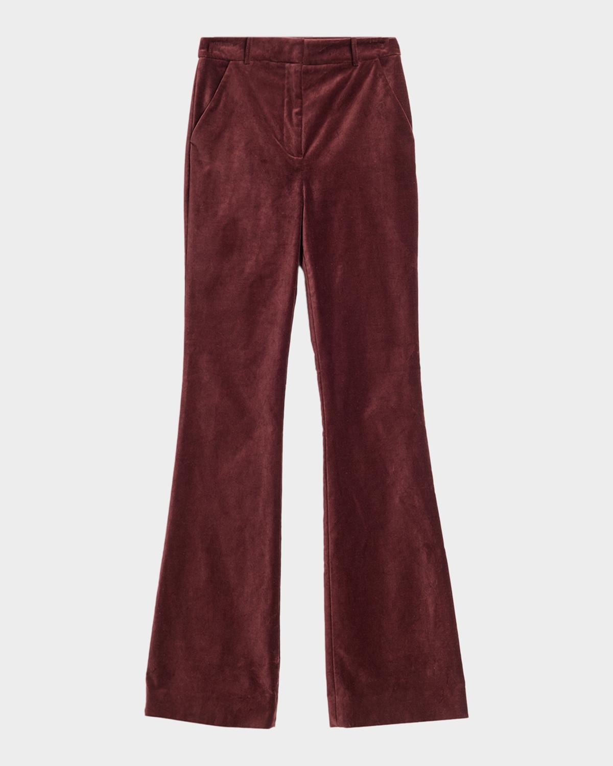 Gracie Velvet High-Rise Flare Pants