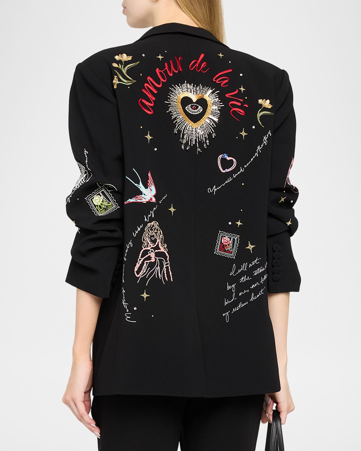 Kelsa Starry Scribbles Blazer - thumbnail 3