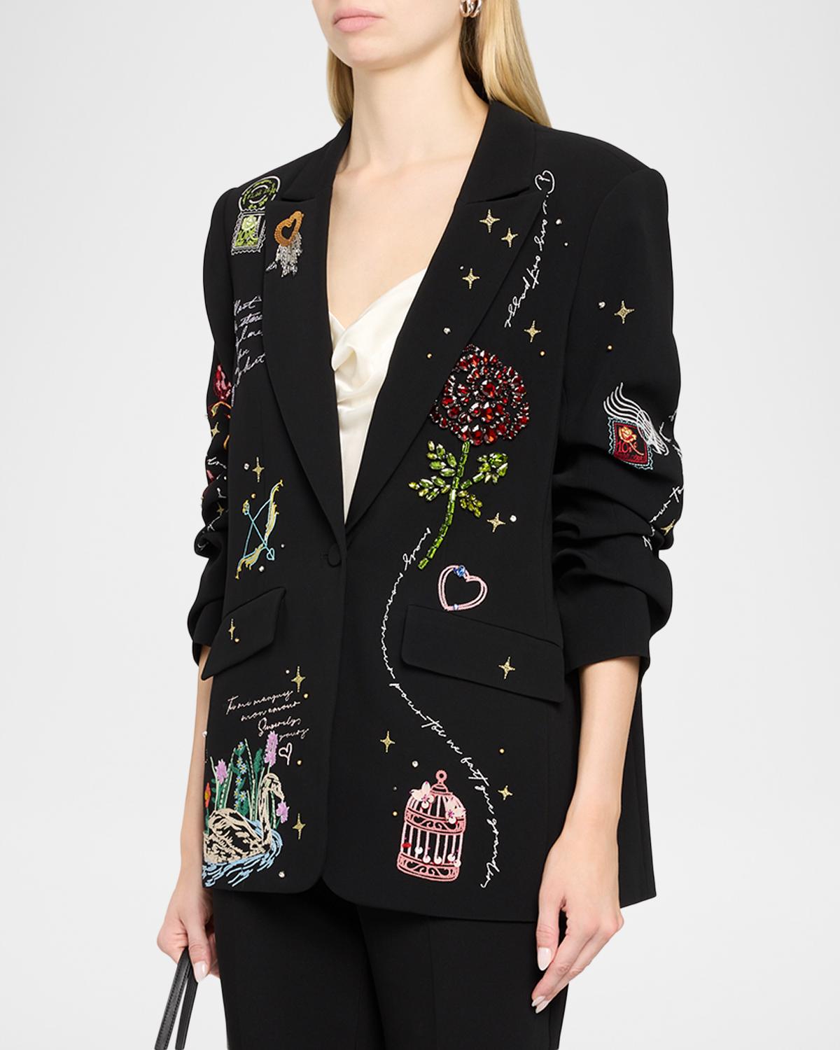 Kelsa Starry Scribbles Blazer - thumbnail 4