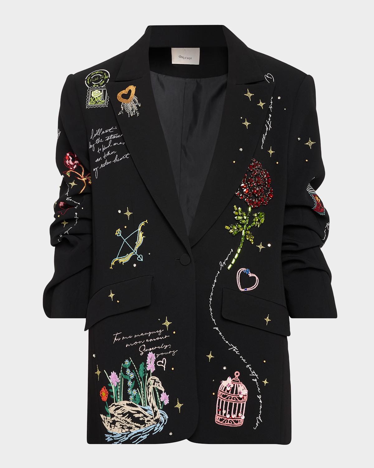Kelsa Starry Scribbles Blazer