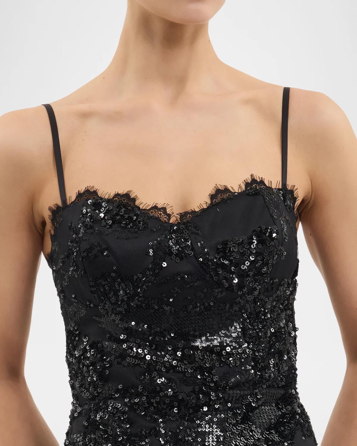 Beau Sequin Lace Column Midi Dress - thumbnail 6