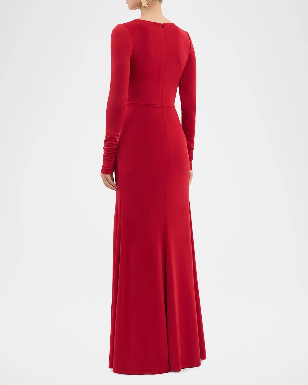Draped Jersey Maxi Dress - thumbnail 3