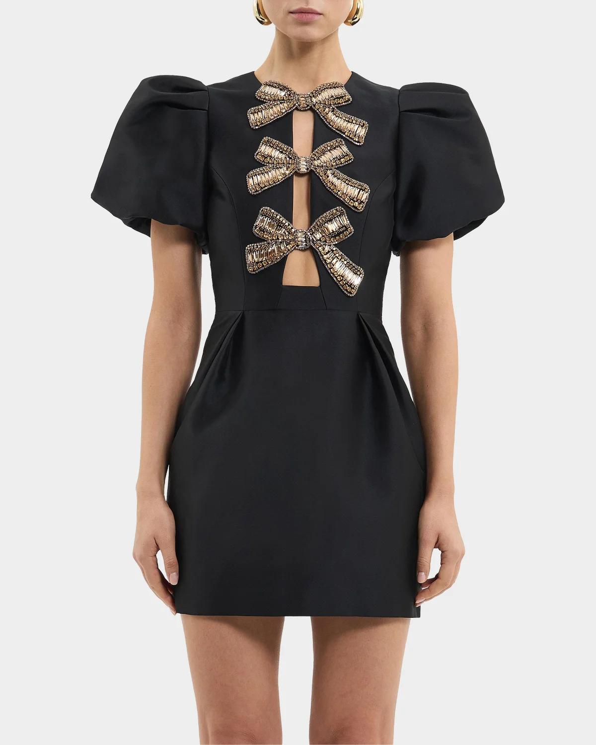Venus Cutout Bow-Embellished Mini Dress - thumbnail 4