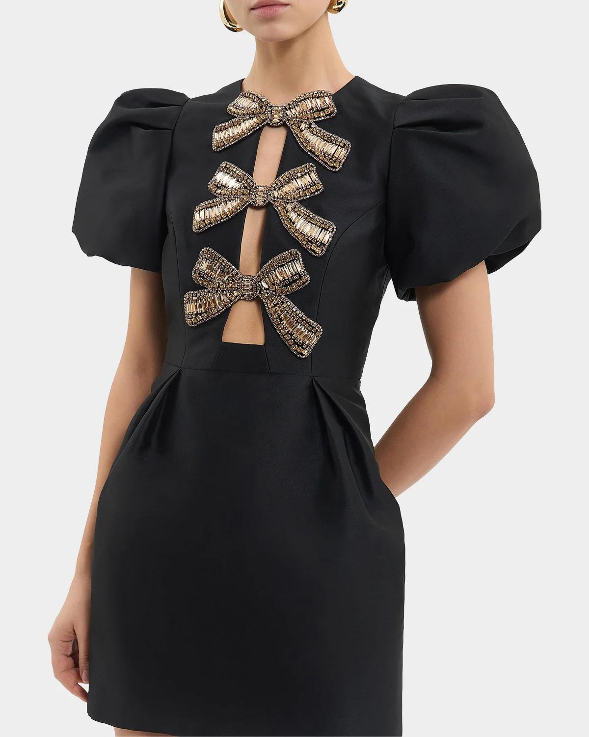 Venus Cutout Bow-Embellished Mini Dress - thumbnail 6