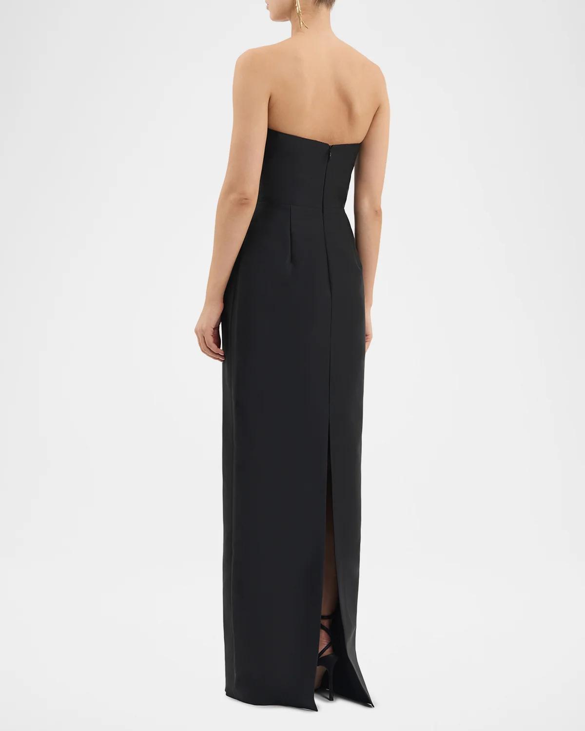 Venus Strapless Bow-Embellished Column Gown - thumbnail 3