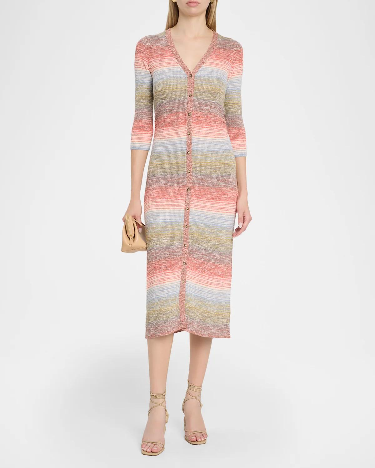 Tavielle Ribbed Knit Midi Dress - thumbnail 2