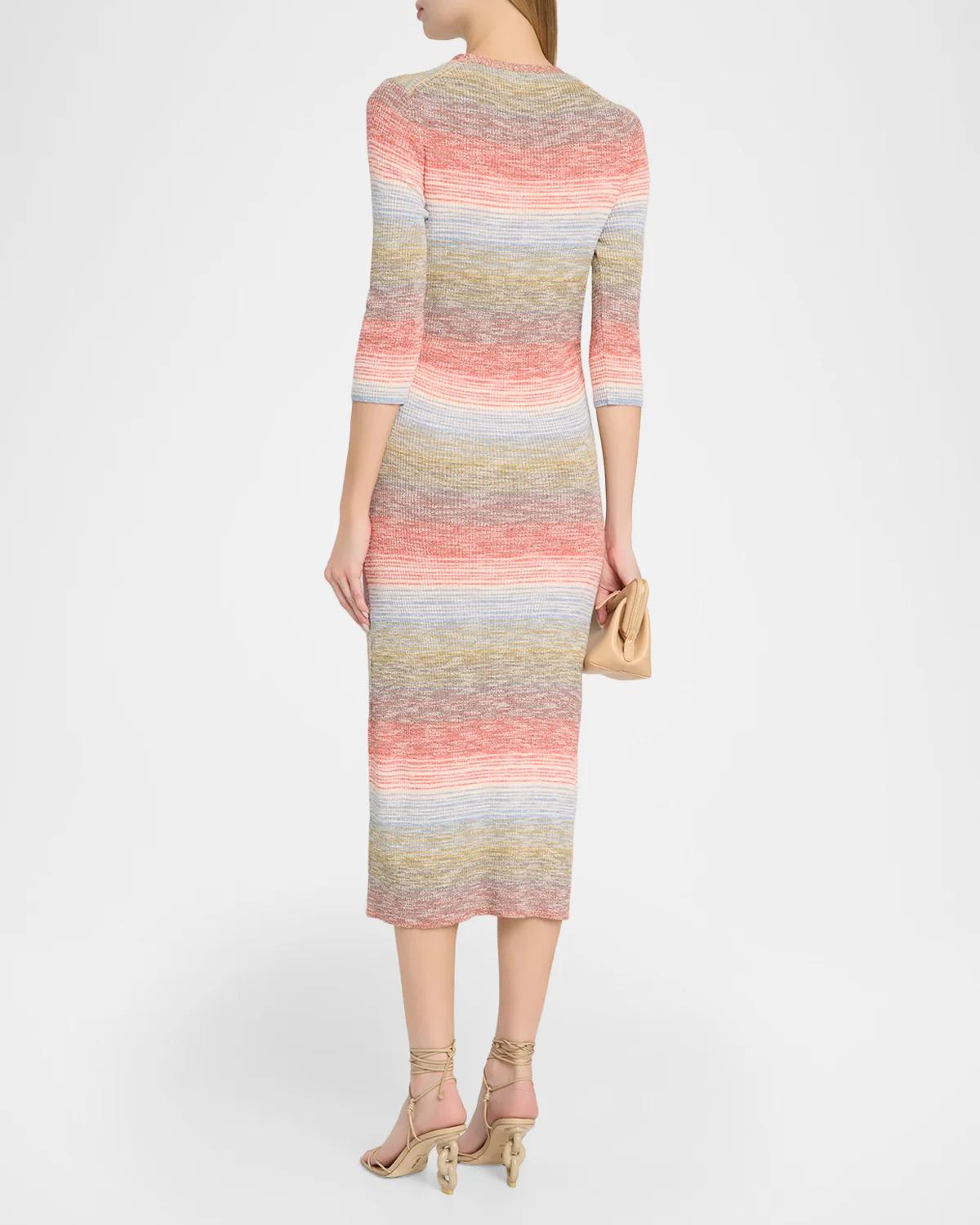 Tavielle Ribbed Knit Midi Dress - thumbnail 3