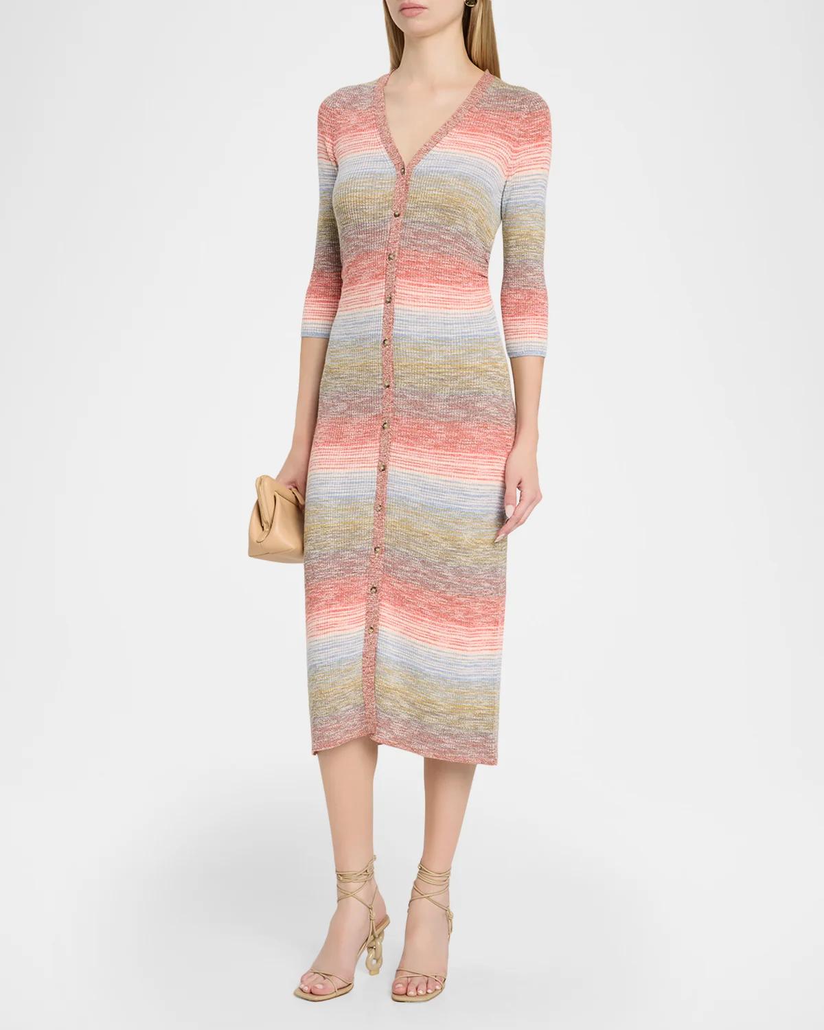 Tavielle Ribbed Knit Midi Dress - thumbnail 4