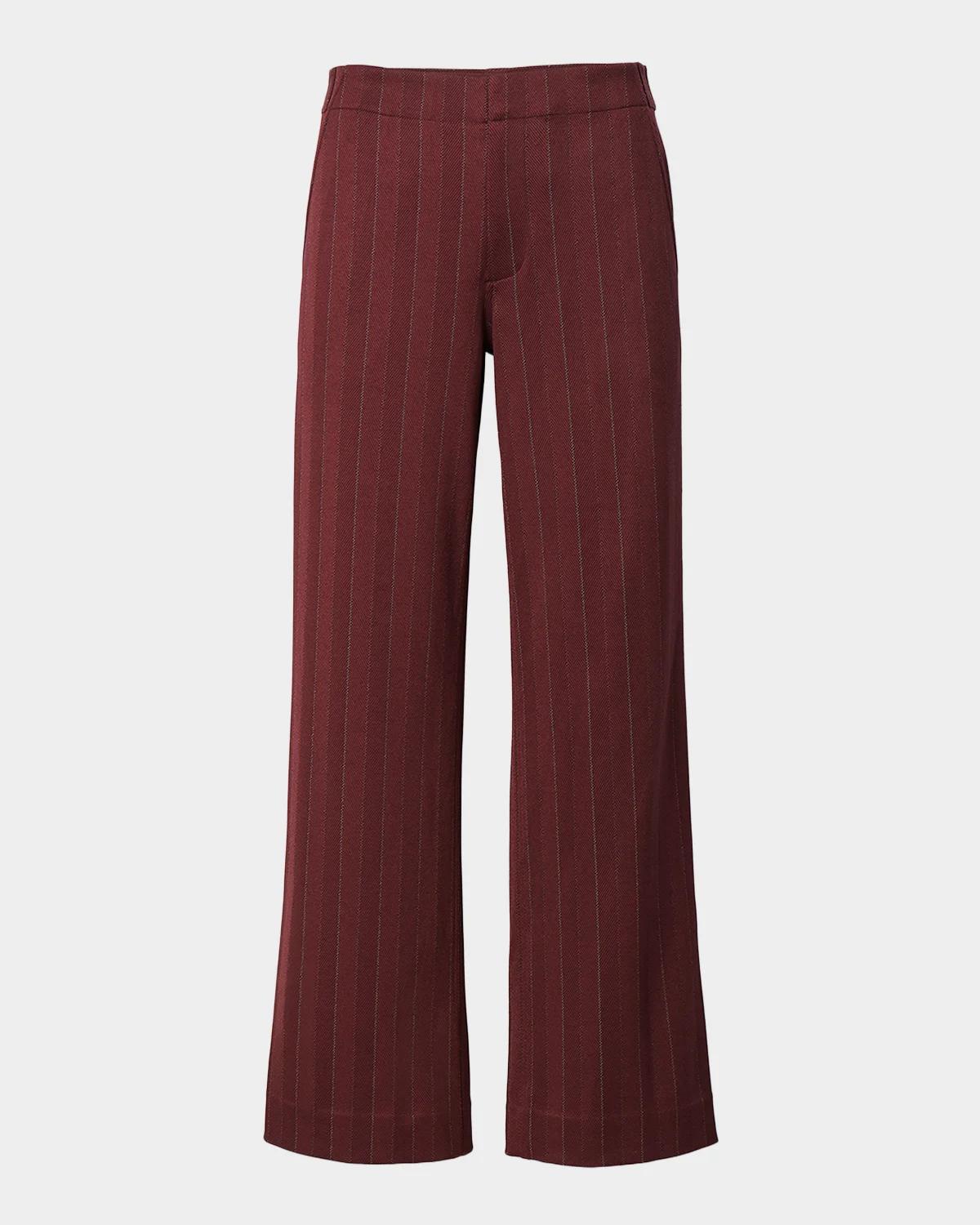 Irina Striped Ponte Jacquard Pants